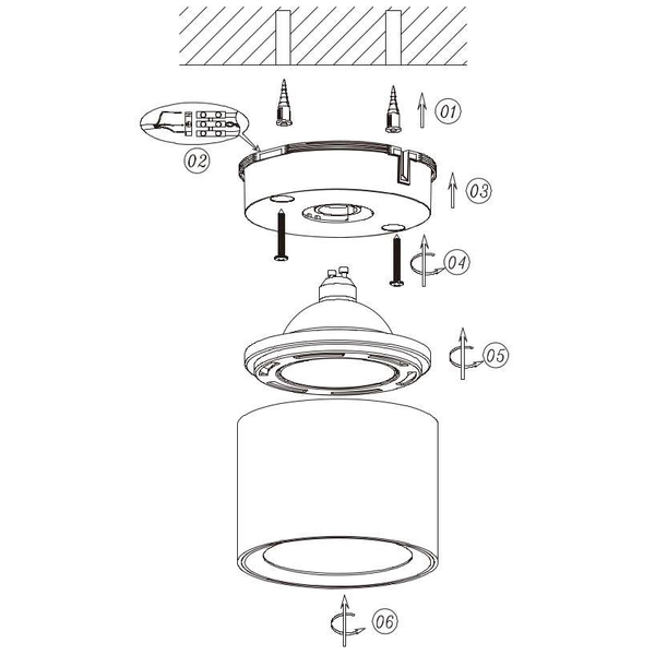 Spot LAMPA sufitowa FEDLER 09921/12/31 Lucide metalowa OPRAWA downlight tuba biała