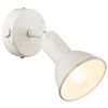 Kinkiet LAMPA ścienna CALDERA 54648-1 Globo metalowa OPRAWA regulowany reflektorek biały