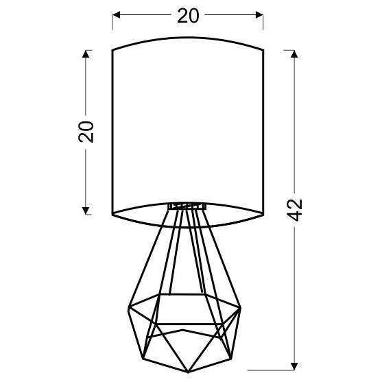 Lampa stołowa GRAF 41-62925 abażurowa druciana do sypialni czarna