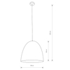 Jadalniana lampa wisząca Egg 9022 czarny zwis metalowy nad stół