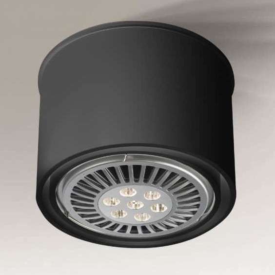 LAMPA sufitowa MIKI 1117 Shilo natynkowa OPRAWA okrągły plafon czarny