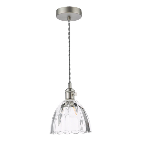 Salonowa lampa wisząca Hadano HAD0161-11 szklana chrom przezroczysty