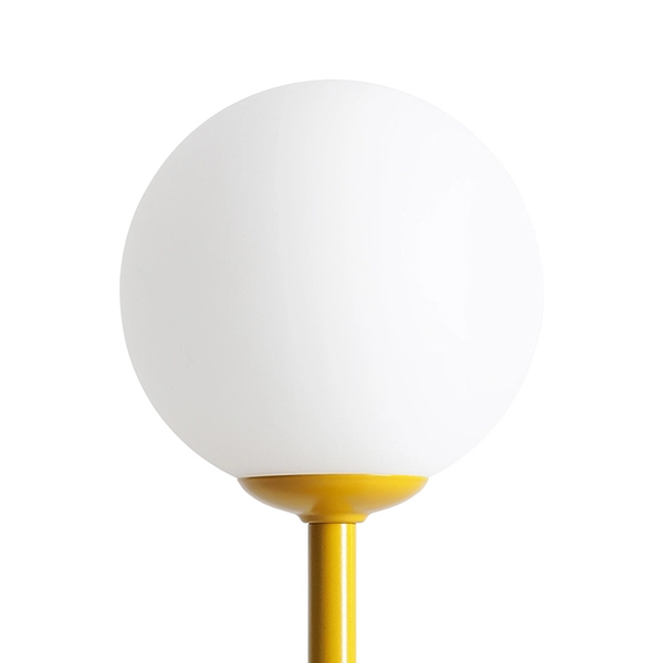 Nowoczesna lampa stojąca Pinne 1080B14 na szafkę nocną ball żółta biała