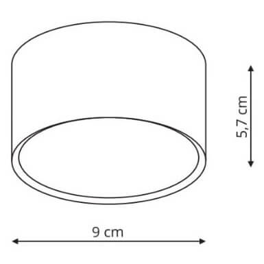 Sufitowa lampa czarna Kendal do łazienki LED 6W 3000-4500-5700K natynkowa