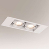 Spot LAMPA sufitowa EBINO 7316 Shilo podtynkowa OPRAWA do łazienki prostokątny wpust biały