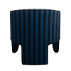Niebieski fotel wypoczynkowy JOLIE MM001501100360 czarny tkaninowy 72cm