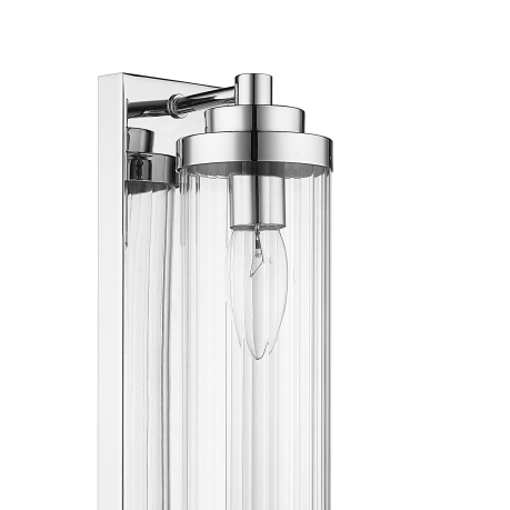 Lampa ścienna chrom Lorenzo LP-2960/1W Light Prestige szklana do salonu