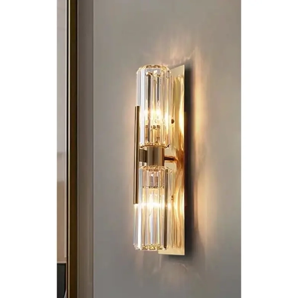 Lampa ścienna góra-dół Vardena CGVARDENAW50 glamour kryształki złota