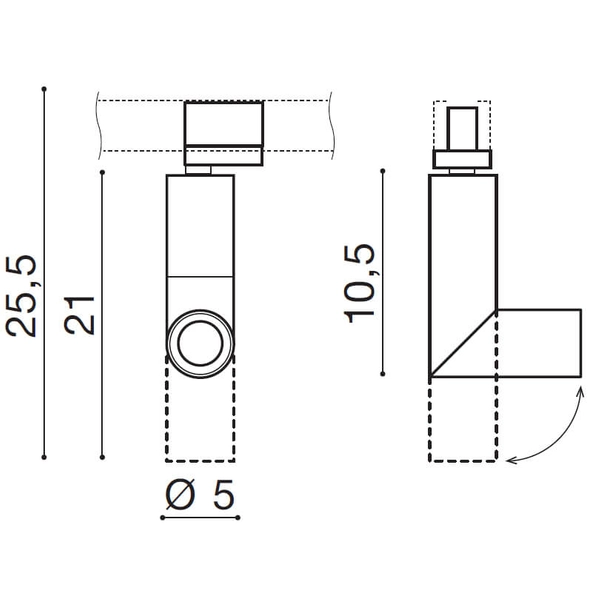 Lampa szynowa Santos AZ2925 LED 12W 3000K do 3-fazowa biała złota