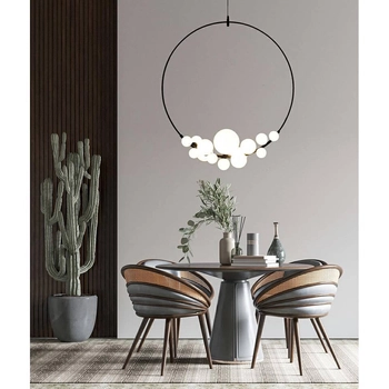 Kulista lampa wisząca Rocio MSE010100340 Moosee balls biała czarna