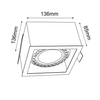 Kwadratowa lampa sufitowa Cage 3272 BROSline do kuchni czarna