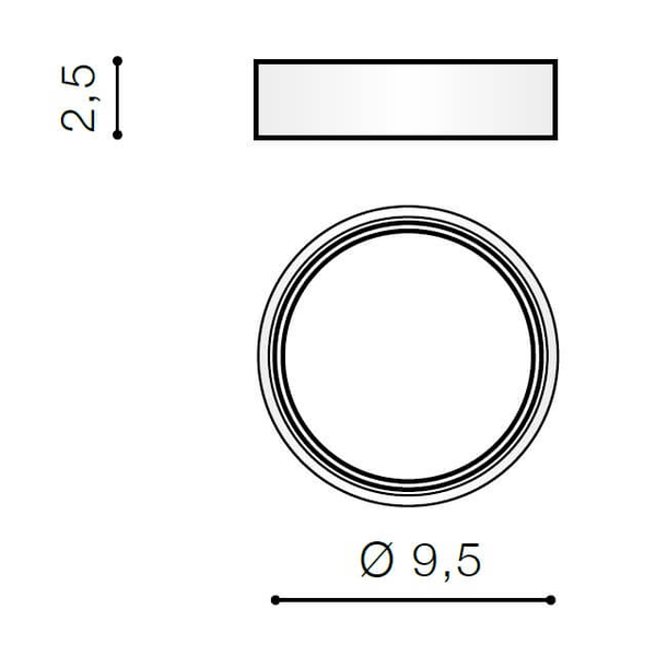 Metalowy ring do lampy Adamo AZ1486 Azzardo okrąg 9,5 cm złoty