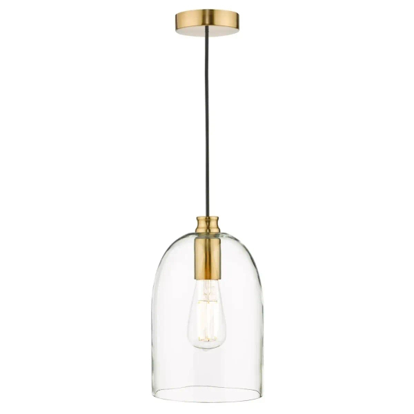 Wisząca lampa nad stół Archie ARC0163 szklana do jadalni szklana mosiądz