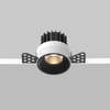 Okrągła lampa wpuszczana Round DL058-7W3K-TRS-B LED 7W 3000K oczko czarna