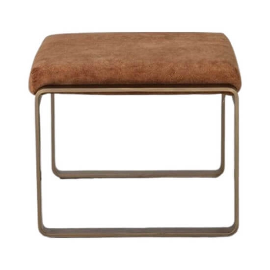 Podnóżek materiałowy Fabien 5055999253017 złoty brązowy