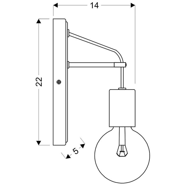 Lampa ścienna ALTO 21-70883 industrialna metalowa hygge loftowy biały