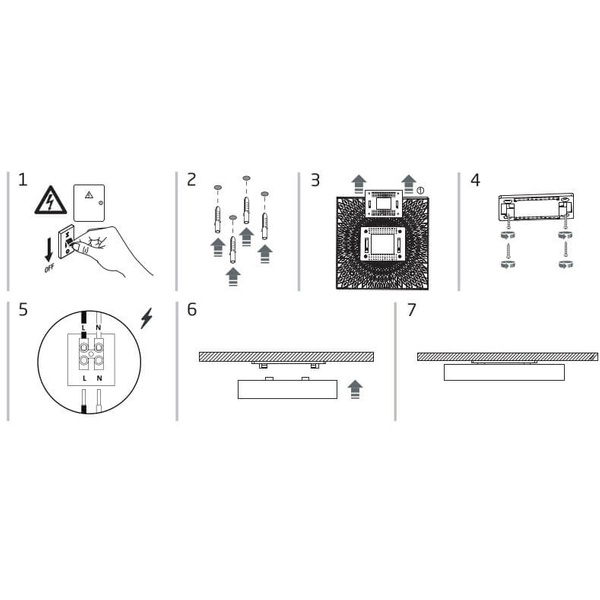 Lampa sufitowa kwadratowa Lid Square 10421 Nowodvorski LED 25W 3000K biała