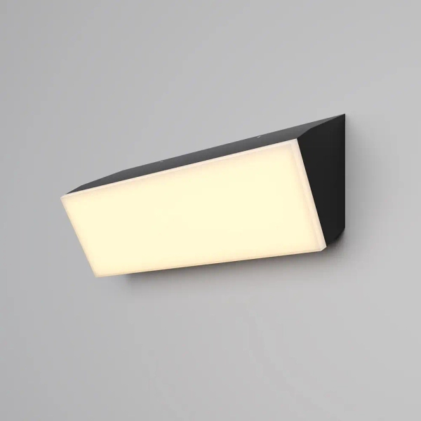 Prostokątna lampa ścienna Brick O436WL-L20GF3K LED 20W 3000K IP54 grafit