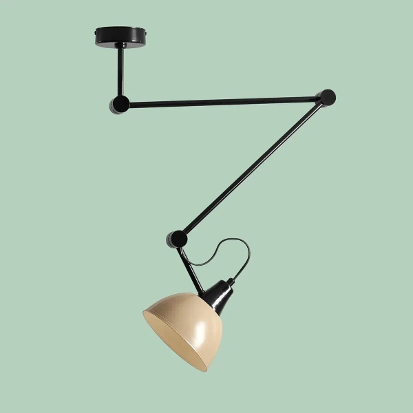 Metalowa lampa sufitowa AIDA 1141PL_G3_17 regulowana beżowa czarna