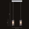 LAMPA wisząca IBIZA MDM1903/2 Italux szklana OPRAWA zwis tuby chrom przezroczyste