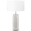 Lampa stołowa z abażurem Muse MOD304TL-01CH szklana biała