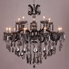 Wisząca lampa Chateau 17801/10+5 do sypialni Maria Teresa przydymiona chrom