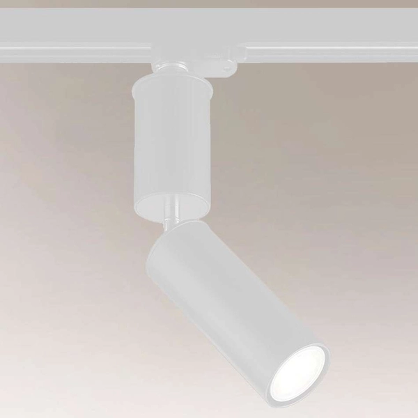 Reflektorowa LAMPA sufitowa SHIMA 7697 Shilo metalowa OPRAWA tuba do 3-fazowego systemu szynowego biała