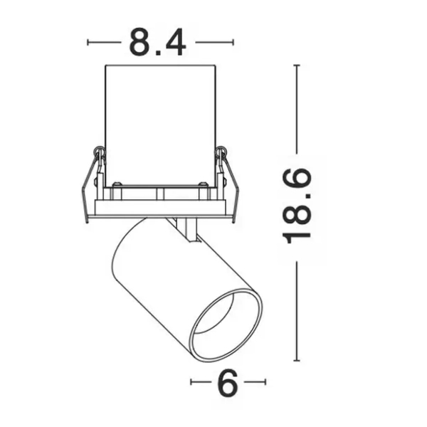 Lampa do wbudowania GARUPA biała LE61367 1xLED 12W 3000K tuba regulowana