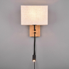 Kinkiet ścienny ELDRA DL236212870 LED 3,1W 3000K drewniany czarny beżowy