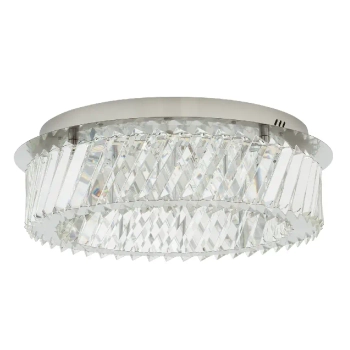 Sufitowa lampa do sypialni LUXORA 11708 LED 20W 3000K crystals nikiel