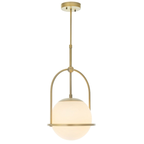 Zwisowa lampa art deco łuk L&-190844 Light& kula mosiądz