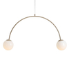 Salonowa lampa zwisowa Una 1116H17 Aldex kulista podwójna beżowa