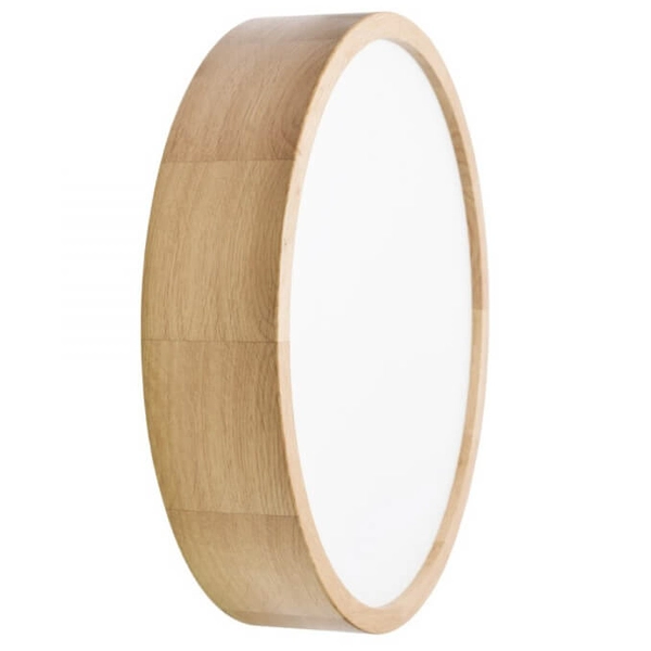 Plafon sufitowy Cleo 137623621832 LED 43W okrągły metalowy drewniany biały