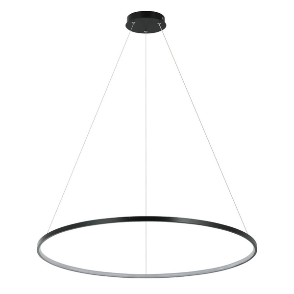 Lampa wisząca RING LP-909/1P L BK Light Prestige LED 48W 3000K metalowa 1-punktowa okrągły pierścień zwis czarny