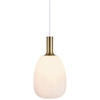 Szklana lampa wisząca nad stół Alton 47303001 biały złoty