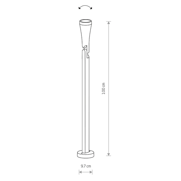 Zewnętrzna lampa stojąca Ottawa 9563 grafitowy słupek na taras