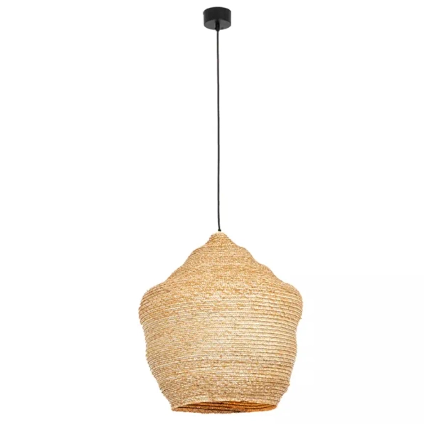 Naturalna wisząca lampa 22161 pleciona boho brązowa