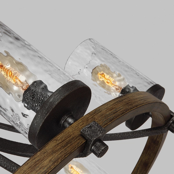 Jadalniana lampa z kloszami QN-ANGELO6 rustykalna czarny