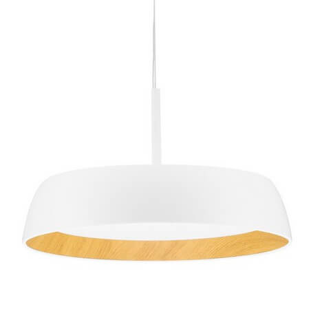 Kuchenna lampa wisząca CARACOLLO LE44813 LED 40W 3000K krągła biały drewniany