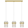 Lampa wisząca kryształowa Vetro LP-2910/3L GD potrójna nad stół złota