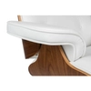 Biały fotel obrotowy KH1501100153 Lounge Gubernator z funkcją regulacji