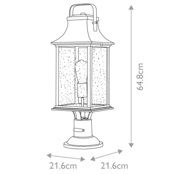 Elewacyjna lampa do ogrodu Grant QN-GRANT-L-BU szklany IP44 brąz