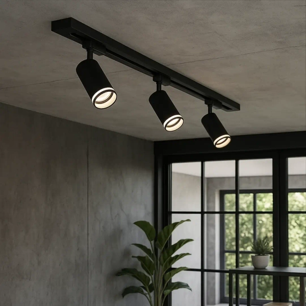 Zestaw szynowy z lampami Pipe Ring Track ML2083 tubki czarny