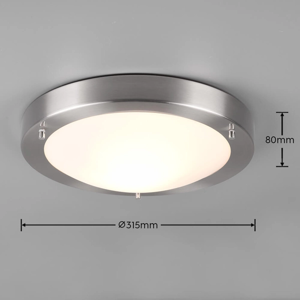 Lampa sufitowa szklana CONDUS 6801011-07 IP44 okrągła srebrny