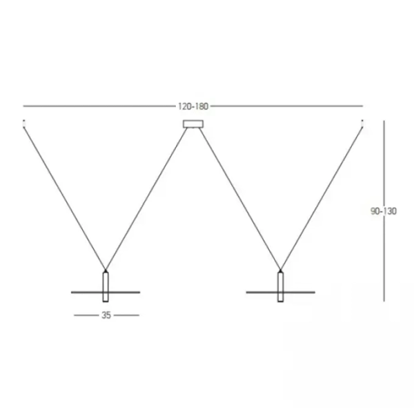 Nowoczesna wisząca lampa 23228 LED 14W 3000K do salonu zielony
