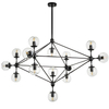 Designerska lampa wisząca Astrifero ST-9047-15 transparent Step geometryczna czarna
