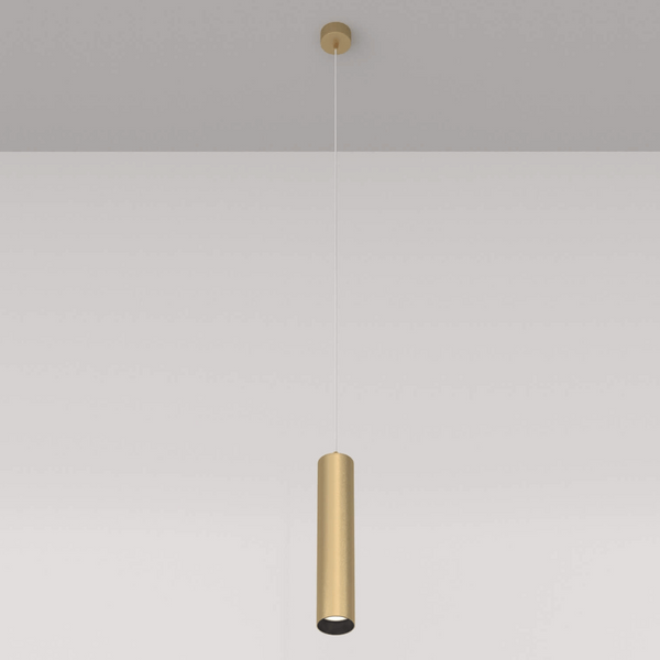 Lampa wisząca Focus P075PL-01MG nad stół tuba złota
