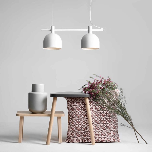 Lampa wisząca BERYL 976H Aldex metalowy zwis biały