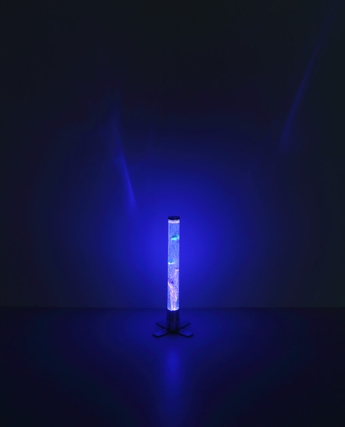 Dekoracyjna lampka podłogowa Mendoza z rybkami LED RGB 0,06W srebrna