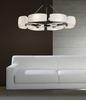 Szklana lampa wisząca Fiona do kuchni nad stół biała chrom